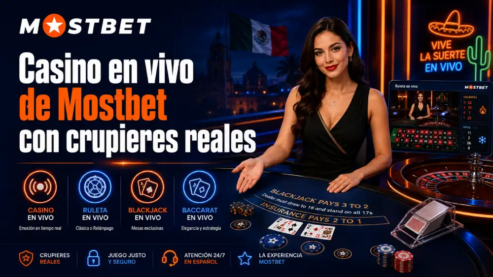 Casino en vivo de Mostbet con crupieres reales Mexico